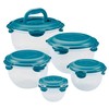 Rachael Ray Leak-Proof Nestable Container Food Storage Bin Set, 10-Piece,