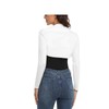 R&N FASHIONS - Womens Plain Bolero Ruched Long Sleeve Open