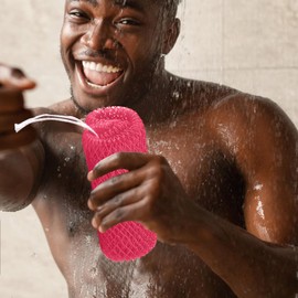 African Bath Sponge - Body Wash Scrubbing Cloth - Deep Cleaning Bath Massaging Sponge for Arm Foot Neck Leg Back Daily Care Travel Gym Bathroom