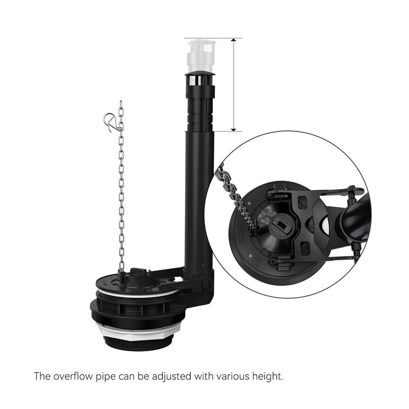 R&T 3-Inch Toilet Flapper Valve Adjustable Flush Volume Toilet Repair