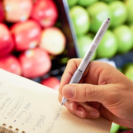 SHARPIE S-Gel, Gel Pens, Medium Point (0.7mm), Pearl White Body, Black Gel Ink Pens, 2 Count