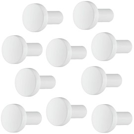 Gedotec Designer Furniture Knob White Matt Cupboard Knob Vintage for Drawers - H10046 | Elegant Furniture Handle Antique Round | Knob Cylindrical Diameter 20 mm | Pack of 10 - Furniture Knob Classic