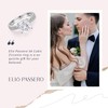 Elio Passero Egagement Rings,S925 Sterling Silver Ring, 3CT Solitaire Cubic