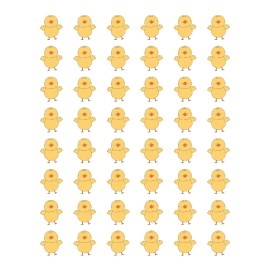 handmade 48 BABY CHICKEN CHICK ENVELOPE SEALS LABELS STICKERS 1.2" ROUND