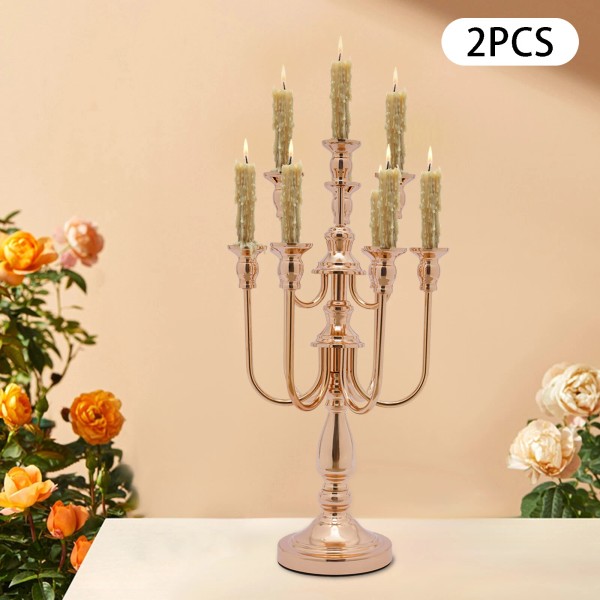 Unbranded 2 PCS 10 Arms Gold Candle Holders for Elegant