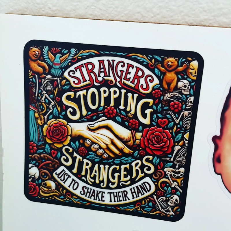 Art Grateful Dead Scarlet Begonias Strangers Premium Sticker 3in Decal