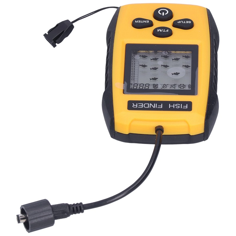 Fish Finder LCD LED Visual Echo Sounder Alarm Fishing Transducer