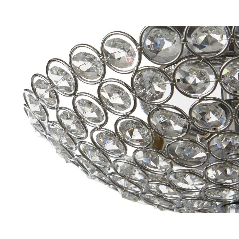 Home Decorators Barclay 2-Light Chrome and Crystal Flush Mount