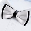 Alizeal Mens Adjustable Pre-tied Bow Tie for wedding, White