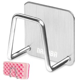 Stainless Steel Sponge Holder for Kitchen Sink – Compact & Durable Kitchen Sink Sponge Holder – Easy to Install, Keeps Item Dry, Saves Storage Space | Suitable for Metal, Glass, Ceramic, Wood & More