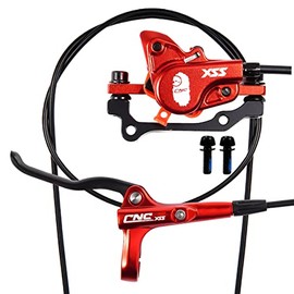 Chooee Bicycle Hydraulic Disc Brake MTB Hydraulic Disc Brake Rear Left, Tube 1450 mm Long, Red