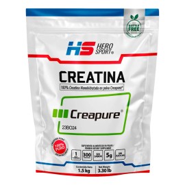 Hero Sport Creatina Creapure 1.5kg 100% Pura 300 Porciones Sabor Sin sabor