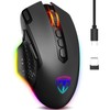 TERPORT S600 Mouse Gaming de Modo Dual Inalámbrico/Cable, 10000DPI Ratón