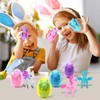 KATELUO Easter Eggs Toys, Plastic Eggs Easter, 4 Pieces Filled