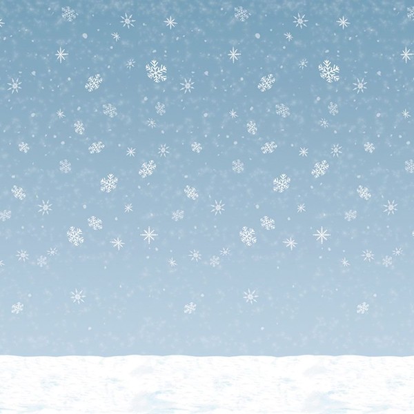 Christmas Winter Sky Backdrop 4ft. x 30ft. Pkg/6