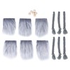 Decorative Craft Beard, 18 PCS Precut Gnome Beard Gray Costume