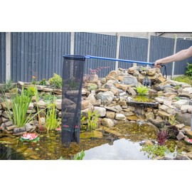 Pond H2o Heavy Duty Koi Fish Transport Sock Net 12 Inch Diameter 48 Inch Long with 39 Inch (100cm) Pole, Koi Sock Net Safely Transfer Pond Fish Not Waterproof Soft Netting, Interchangeable System