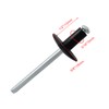 Zorveiio 60 Pcs 3/16" x 1/2" Large Flange Aluminum Blind