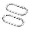 JIYIN Pack of 2 Oval Spring Carabiner Hooks Large 4