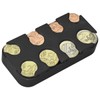 Sarini Coin Storage Box Organizer with 8 Compartments Spring Loaded