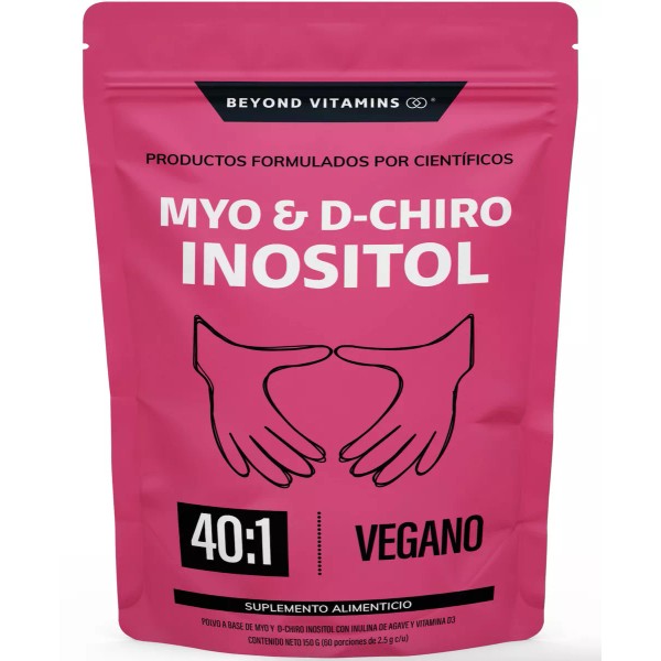Beyond Vitamins Myo Y D-chiro Inositol Fortificado Con Zinc, Acido Folico, Inulina De Agave, Vitamina D3 Y Selenio - Mujer - Suplemento Alimenticio -(150 Gramos)