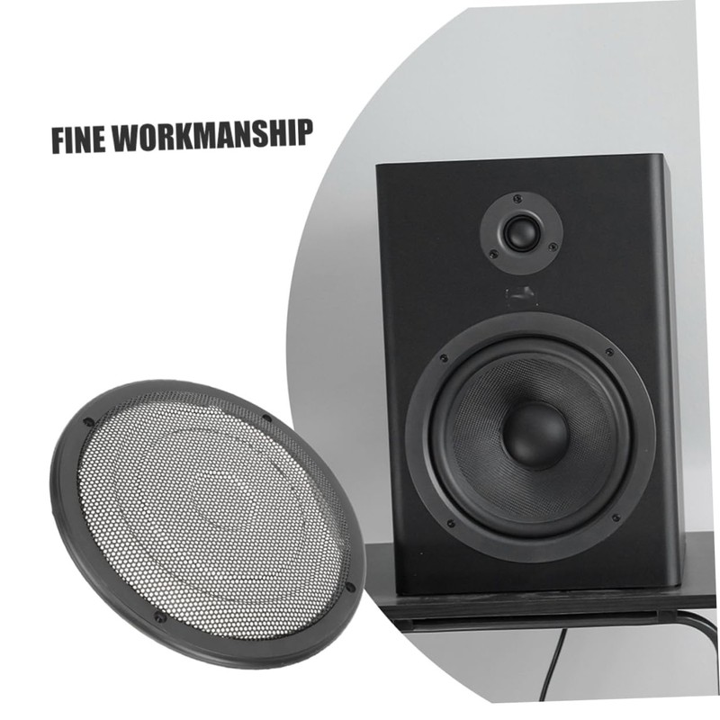 KOMBIUDA 2pcs Car Speaker Mesh Cover Stylish Metal Grill Protector