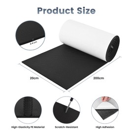 2 Stück Garagen Wandschutz, 200 x 20 x 0,4 cm Selbstklebender Türkantenschutz Auto aus Schaumstoff, Wasserabweisend Autotür Schutz für Garagenwand Carport, Schwarz