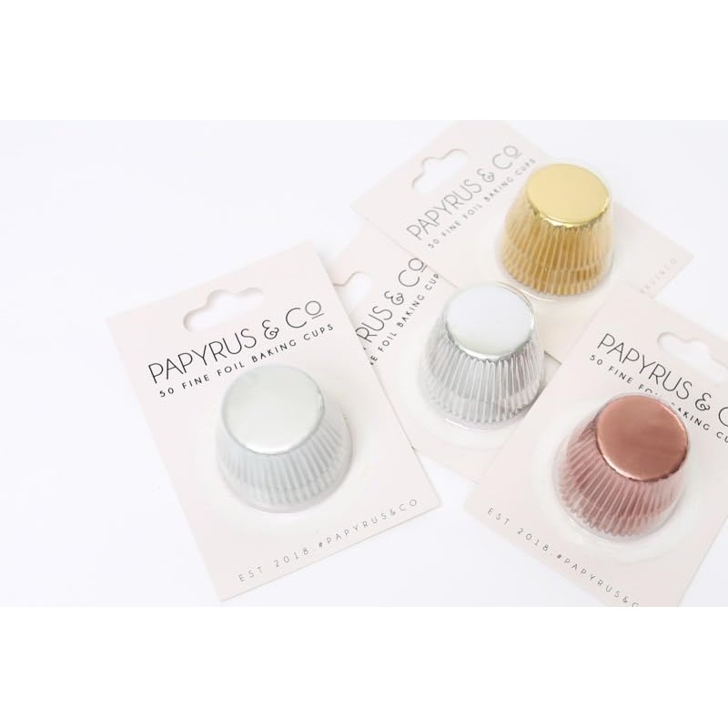 Papyrus Mini Foil Baking Cup 50-Pieces, 35 mm Size, Gold