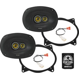 KICKER Speakers 6X9 inch for Toyota Corolla 2014-2019 Upgrade Kit - Pair of CS Series with Adapters and Harness, Car Audio Rear Deck Speaker CSC693, 46CSC6934
