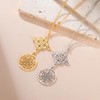 TEAMER Metatron Cube Witch Knot Pendant Necklace Double Amulet Protection