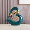 Double Heart Ornament,Double Heart Ceramic Statue,Home Decoration sculpture,Creative Home Modern