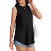 OFEEFAN Womens Tops Summer 2025 High Neck Black Tank Top