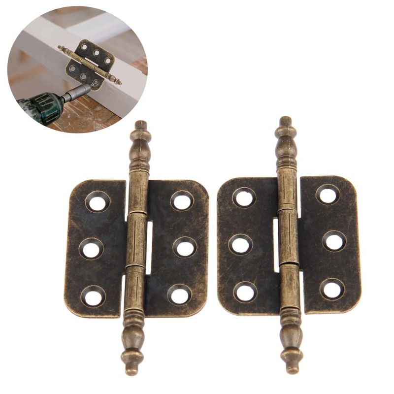 Dophee 2Pcs 35x70mm Antique Bronze Iron Crown Head 6 Holes