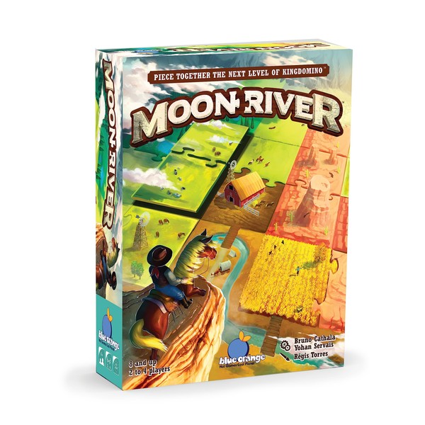 Moon River Family Strategy Board Game American West Theme with Kingdomino Mechanic by Blue Orange Games, 2-4 Players, for Ages 8+