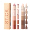 5-in-1 Eyeshadow Pencil Set, 10 Colours, Highly Pigmented Cream Glitter