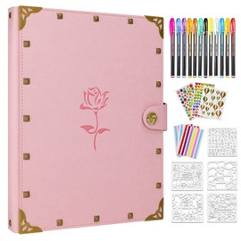 ZEEYUAN Mothers' Day Gift Scrapbook Album for Mom, Leather Photo Album Journal Scrap Book Family Scrapbook Gift for Mom Grandma