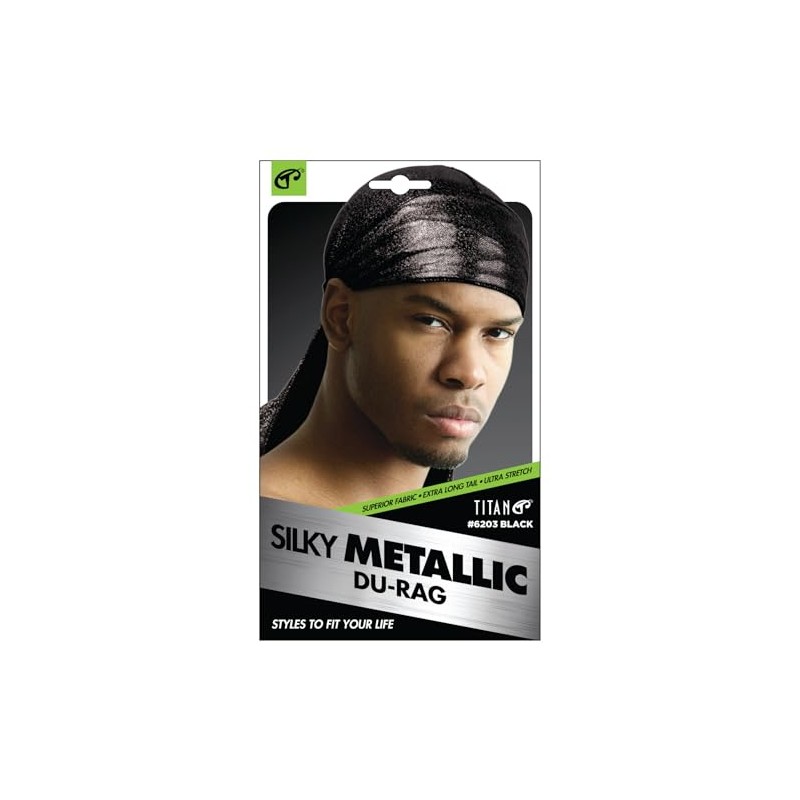 Titan SILKY METALLIC DURAG Silk Durag for Men Satin Durag