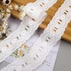 IDONGCAI Lazos de encaje blanco encaje bordado algodón tela de