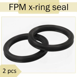 AERZETIX - C76541 - Set of 2 Double Acting Square X-Ring Seals Ø17.13 x 2.62 mm - Quad'ring - Operating Temperature -30 +200°C - Made of FPM Rubber