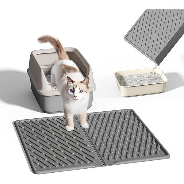 Pieviev Cat Litter Box Mat, 24"x 17" Scratch Resistant Litter