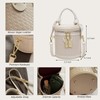Woven Crossbody Bags for Women Weave Bucket Cylinder Purses Small