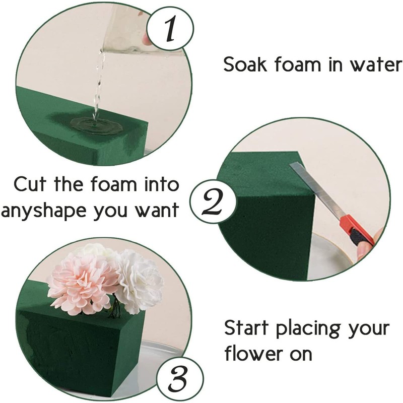 Lyellfe 2 Pieces Floral Foam Cage, Rectangular Flower Foam Holder,