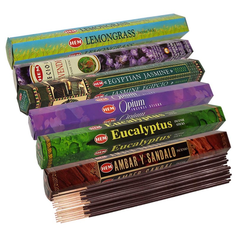 Hem Incense Sticks Variety Pack #28 and Incense Stick Holder