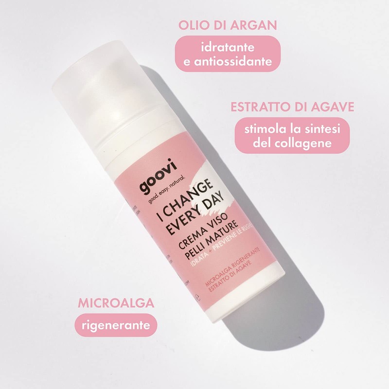 Goovi Crema Viso Anti-Rughe Pelli Mature Idrata + Previene 50
