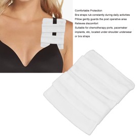 Pacemaker Pillow Soft Non Slip Bra Straps Breast Pad Post Surgery Pillow Soft Non-Slip Bra Straps Breast Pad for Heart Recovery, White, understated