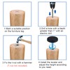 WAFJAMF 24 PCS M6 Thread Adjustable Furniture Levelers Screw in