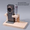 Wooden Nail Drill Stand Organizer with 81 Holes Drill Bits