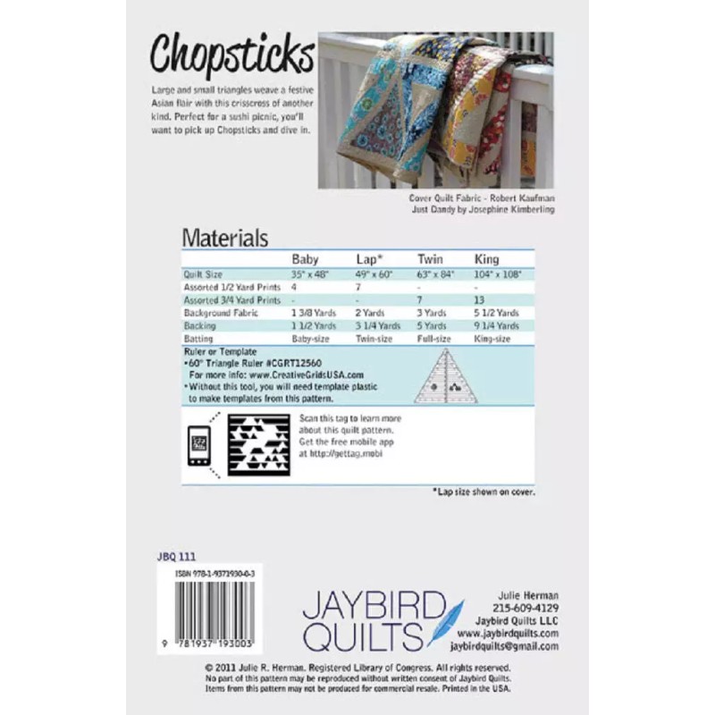 Jaybird Quilts: Chopsticks