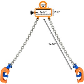 WowDIY 55 Gallon Drum Lift - Chain Drum Lifter - 2200 lbs Capacity - Upgraded Carbon Steel Hook with Built-in Spring Suitable for Plastic and Metal Drums - This Product is Protected by a US Patent.