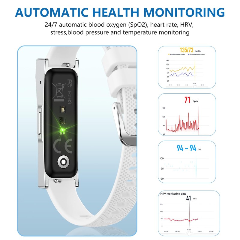 Fenamor Smartwatch Health Wristband (Silver)